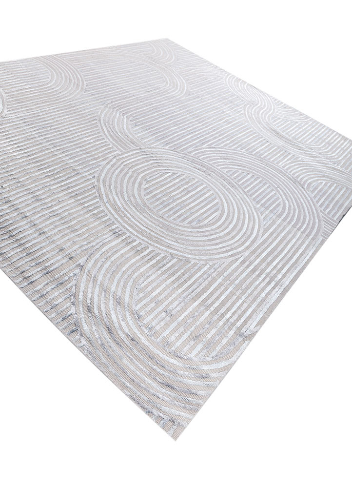 azalea grey and black wool and bamboo silk hand knotted Rug - FoldShot azalea grey and black wool and bamboo silk hand knotted Rug - FoldShot