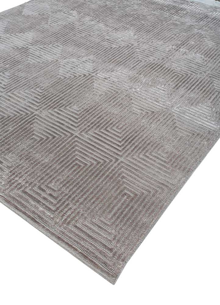 azalea grey and black wool and bamboo silk hand knotted Rug - FoldShot azalea grey and black wool and bamboo silk hand knotted Rug - FoldShot