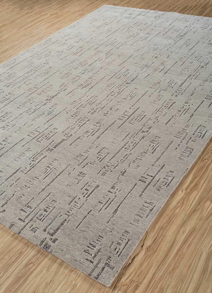 manifest ivory wool and bamboo silk hand knotted Rug - FoldShot manifest ivory wool and bamboo silk hand knotted Rug - FoldShot