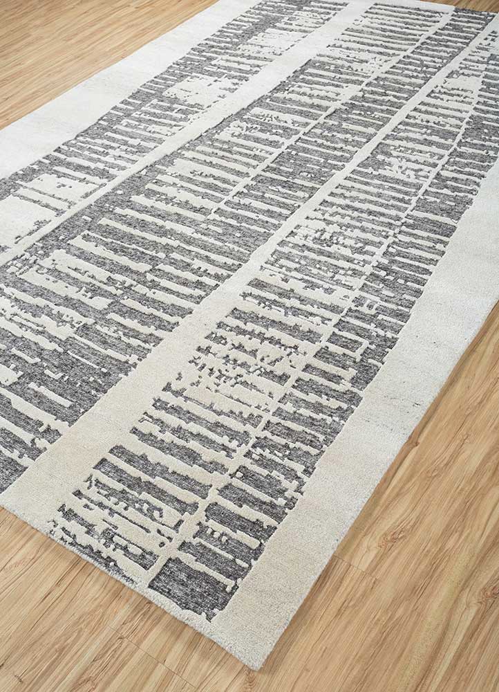 manifest ivory wool and bamboo silk hand knotted Rug - FoldShot manifest ivory wool and bamboo silk hand knotted Rug - FoldShot
