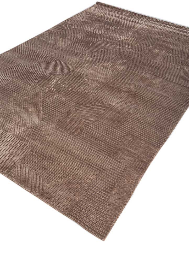 azalea beige and brown wool and bamboo silk hand knotted Rug - FoldShot azalea beige and brown wool and bamboo silk hand knotted Rug - FoldShot