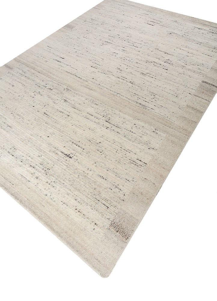 manifest ivory wool and bamboo silk hand knotted Rug - FoldShot