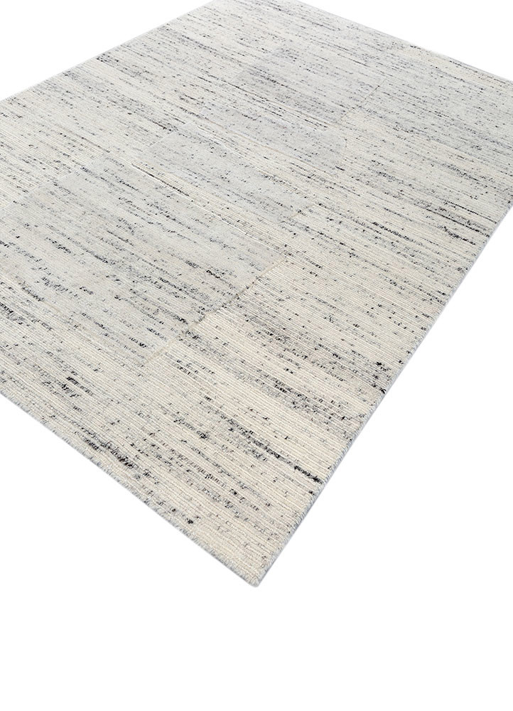aprezo ivory wool and bamboo silk hand knotted Rug - FoldShot