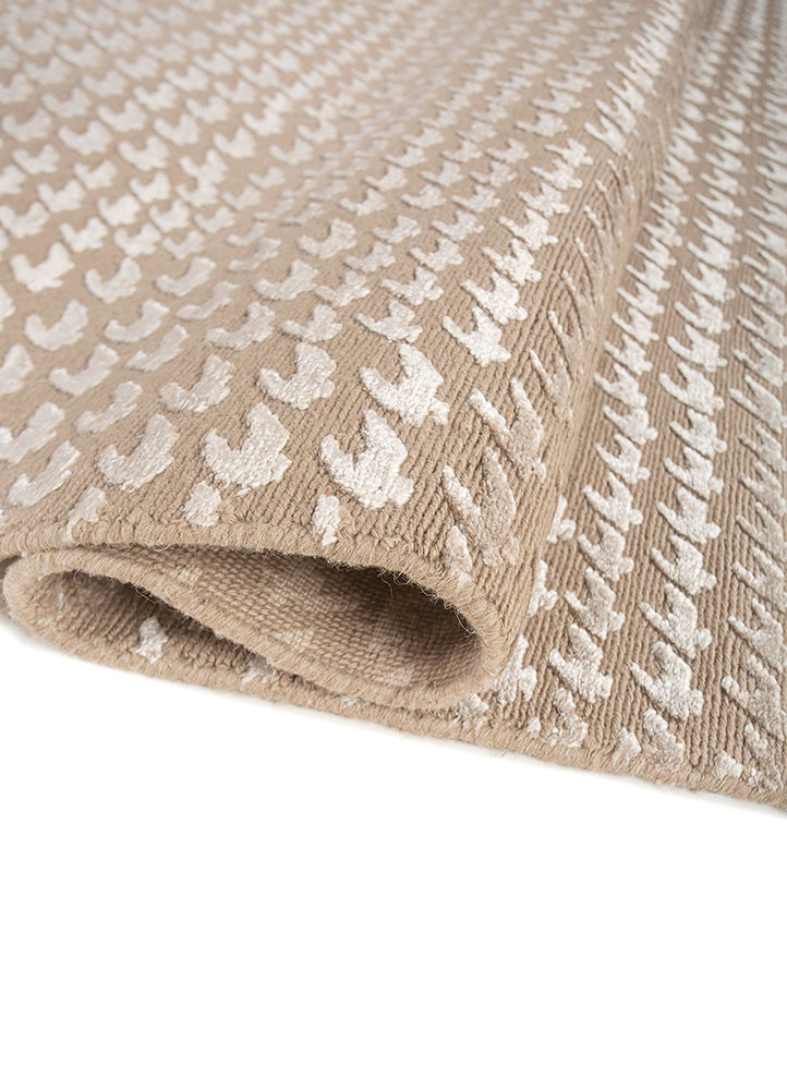 azalea beige and brown wool and bamboo silk hand knotted Rug - FoldShot azalea beige and brown wool and bamboo silk hand knotted Rug - FoldShot