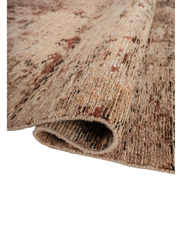 aprezo beige and brown wool hand knotted Rug - FoldShot aprezo beige and brown wool hand knotted Rug - FoldShot