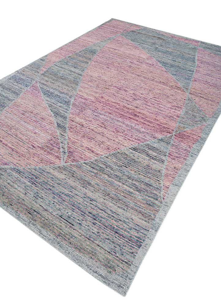 blythe pink and purple wool hand knotted Rug - FoldShot blythe pink and purple wool hand knotted Rug - FoldShot