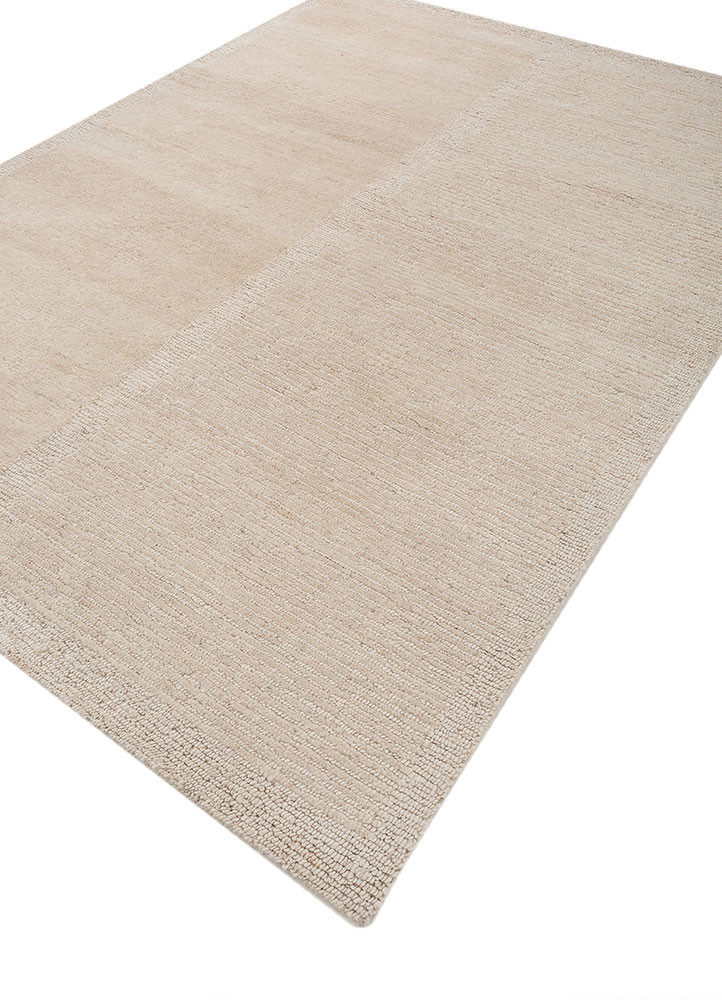 aprezo ivory wool hand knotted Rug - FoldShot aprezo ivory wool hand knotted Rug - FoldShot