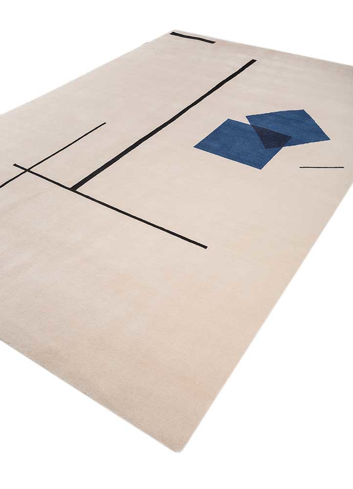 sthir ivory wool hand knotted Rug - FoldShot