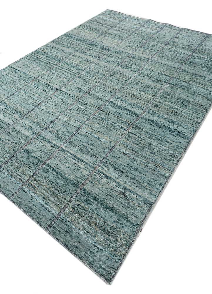 blythe blue wool hand knotted Rug - FoldShot blythe blue wool hand knotted Rug - FoldShot