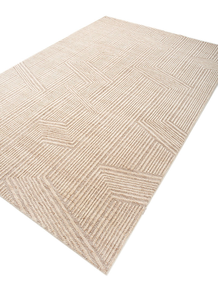 manifest beige and brown wool hand knotted Rug - FoldShot manifest beige and brown wool hand knotted Rug - FoldShot