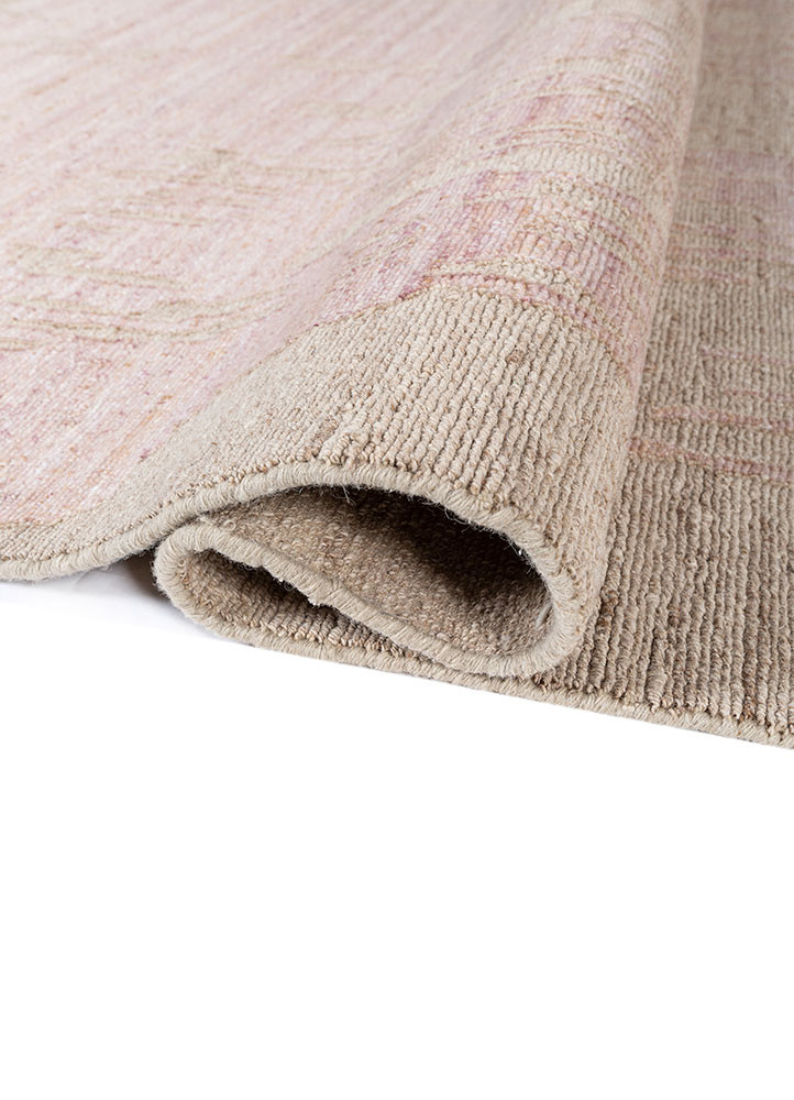 aprezo beige and brown nylon hand knotted Rug - FoldShot aprezo beige and brown nylon hand knotted Rug - FoldShot