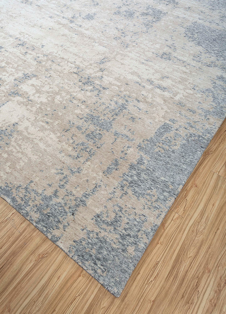 uvenuti beige and brown wool hand knotted Rug - FoldShot uvenuti beige and brown wool hand knotted Rug - FoldShot