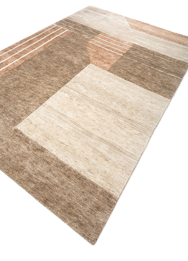 blythe beige and brown wool hand knotted Rug - FoldShot blythe beige and brown wool hand knotted Rug - FoldShot