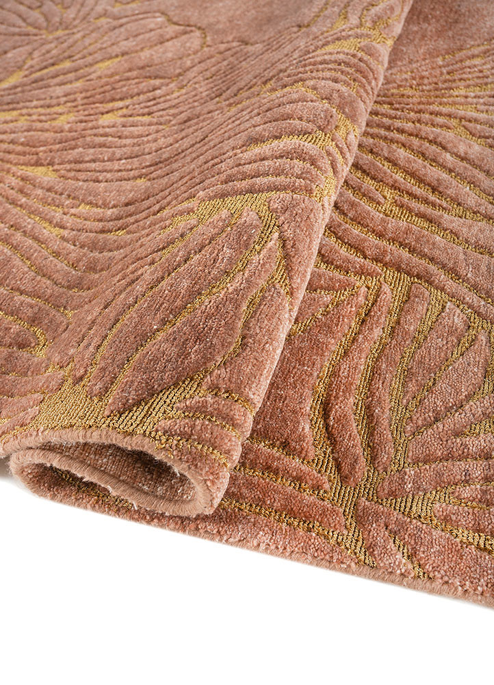 azalea red and orange wool hand knotted Rug - FoldShot azalea red and orange wool hand knotted Rug - FoldShot