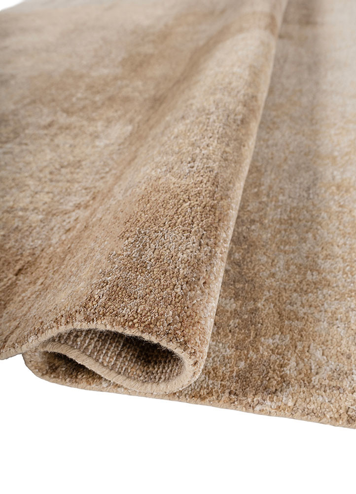 entropy beige and brown wool and bamboo silk hand knotted Rug - FoldShot entropy beige and brown wool and bamboo silk hand knotted Rug - FoldShot