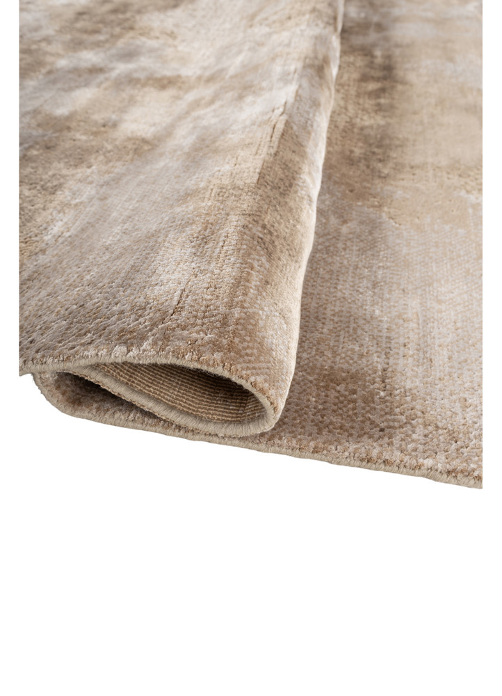 uvenuti beige and brown wool and bamboo silk hand knotted Rug - FoldShot uvenuti beige and brown wool and bamboo silk hand knotted Rug - FoldShot