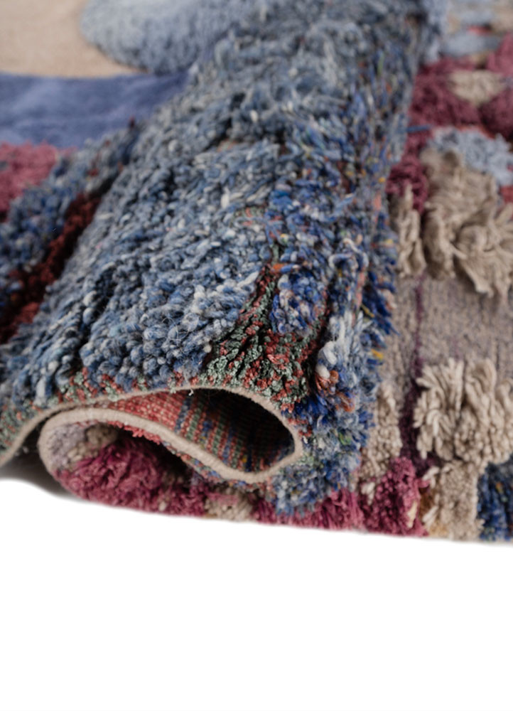 aprezo ivory wool and bamboo silk hand knotted Rug - FoldShot