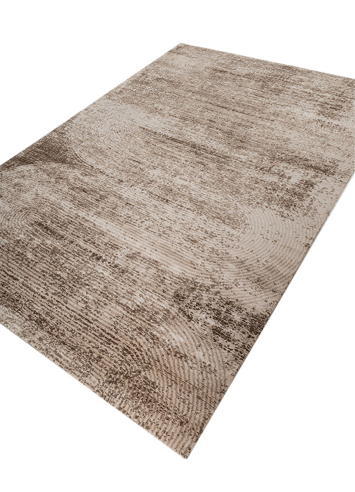 entropy ivory wool and bamboo silk hand knotted Rug - FoldShot entropy ivory wool and bamboo silk hand knotted Rug - FoldShot