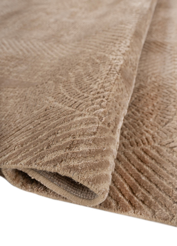 azalea beige and brown wool and bamboo silk hand knotted Rug - FoldShot azalea beige and brown wool and bamboo silk hand knotted Rug - FoldShot