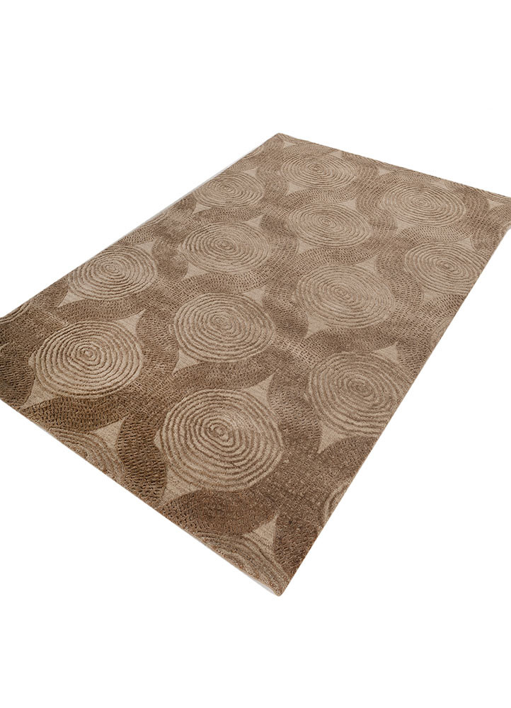 azalea beige and brown wool and bamboo silk hand knotted Rug - FoldShot azalea beige and brown wool and bamboo silk hand knotted Rug - FoldShot