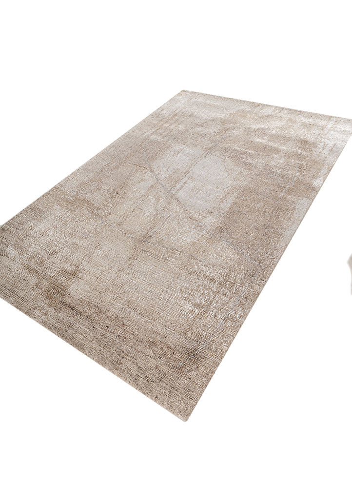 aprezo ivory wool and bamboo silk hand knotted Rug - FoldShot aprezo ivory wool and bamboo silk hand knotted Rug - FoldShot