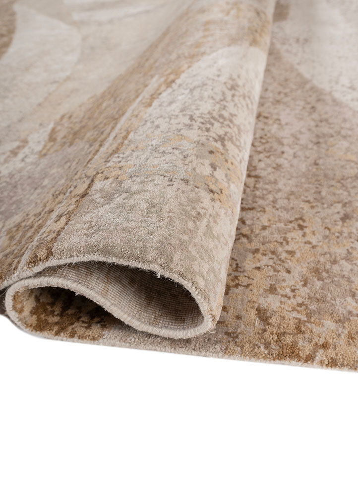 whispers of the desert ivory wool and bamboo silk hand knotted Rug - FoldShot whispers of the desert ivory wool and bamboo silk hand knotted Rug - FoldShot