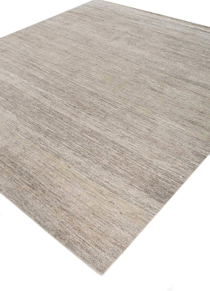 blythe beige and brown afghan wool and jute hand knotted Rug - FoldShot