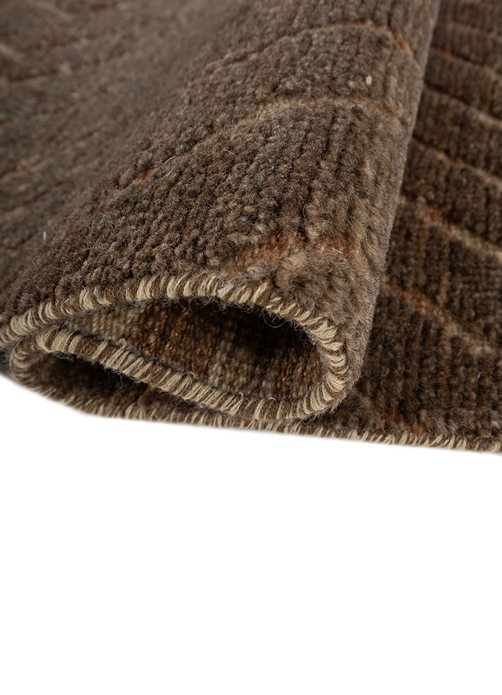 zuri beige and brown wool hand knotted Rug - FoldShot