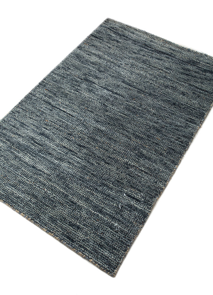 aprezo blue wool hand knotted Rug - FoldShot aprezo blue wool hand knotted Rug - FoldShot