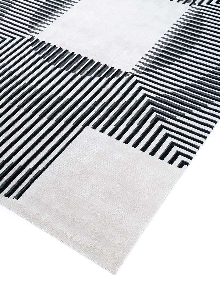 clan grey and black wool hand knotted Rug - FoldShot clan grey and black wool hand knotted Rug - FoldShot