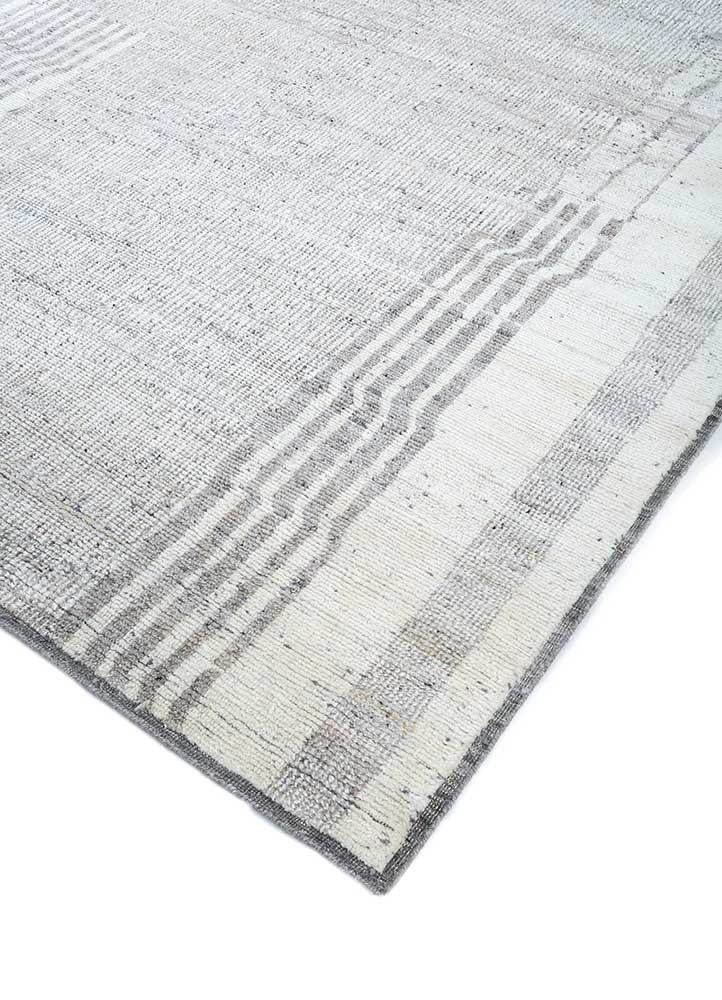 manifest beige and brown wool hand knotted Rug - FoldShot