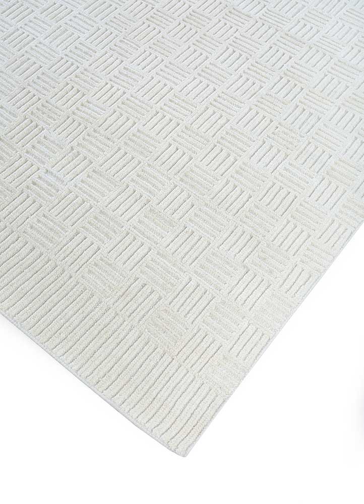 hula ivory wool hand knotted Rug - FoldShot