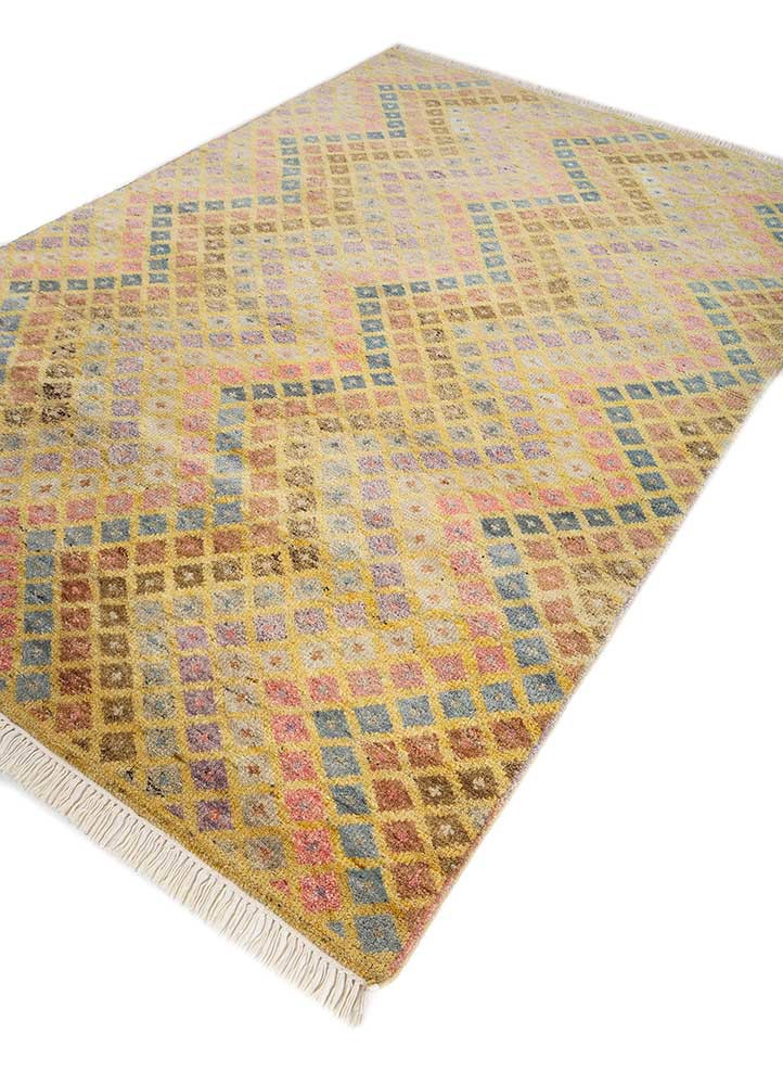 erbe gold wool hand knotted Rug - FoldShot erbe gold wool hand knotted Rug - FoldShot