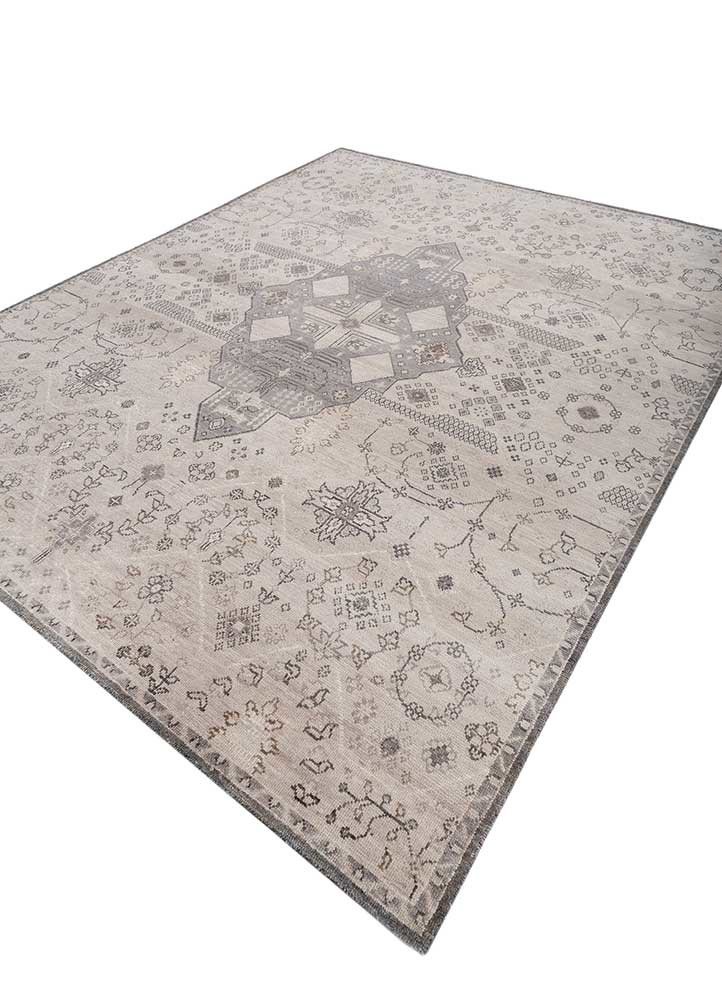 thyme ivory wool hand knotted Rug - FoldShot thyme ivory wool hand knotted Rug - FoldShot