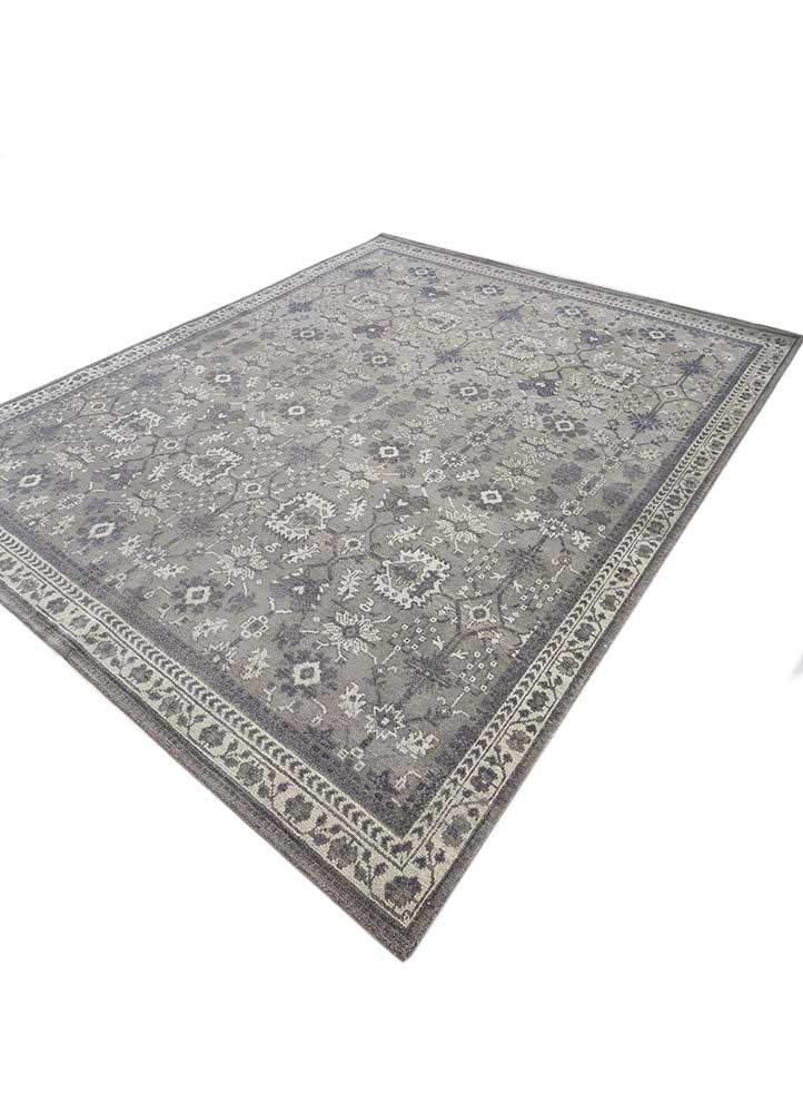 erbe blue wool hand knotted Rug - FoldShot erbe blue wool hand knotted Rug - FoldShot