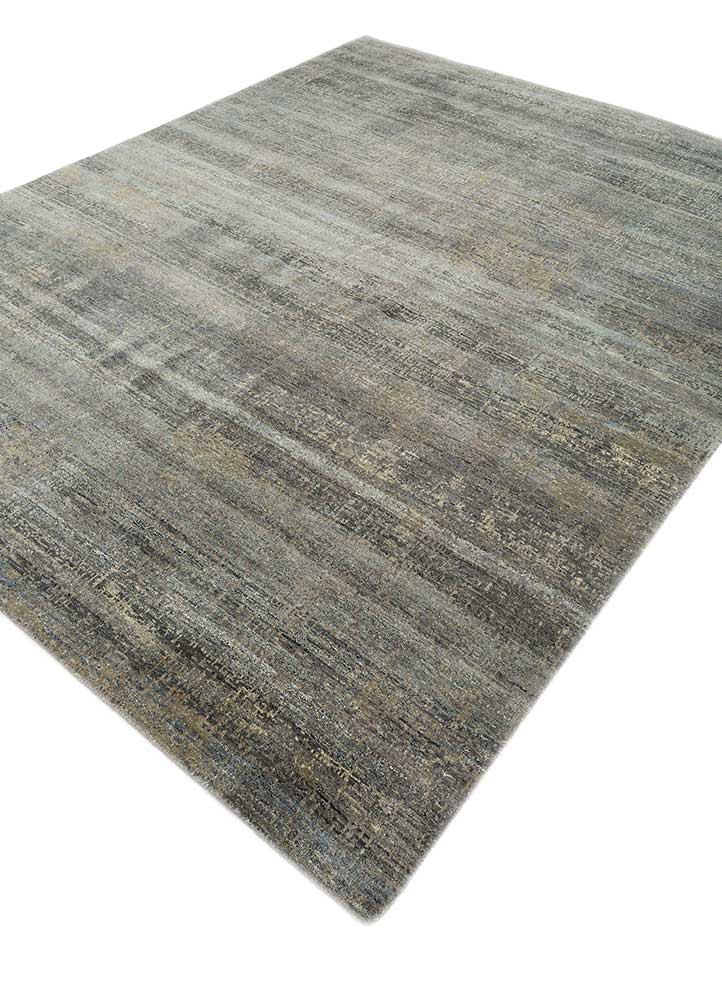 uvenuti blue wool hand knotted Rug - FoldShot