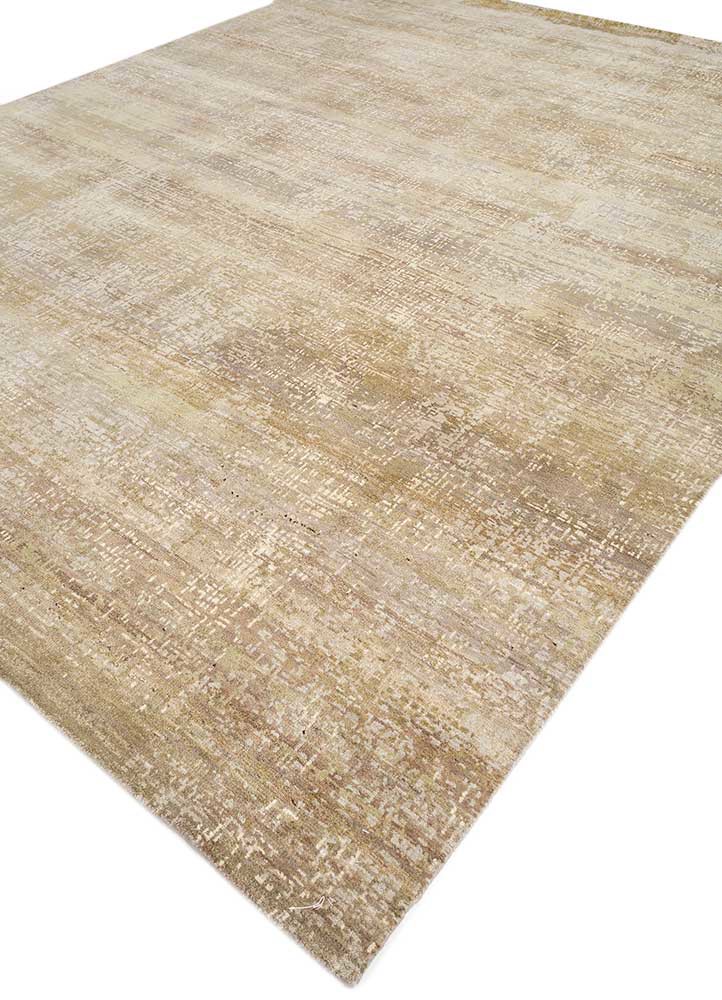 uvenuti beige and brown wool hand knotted Rug - FoldShot