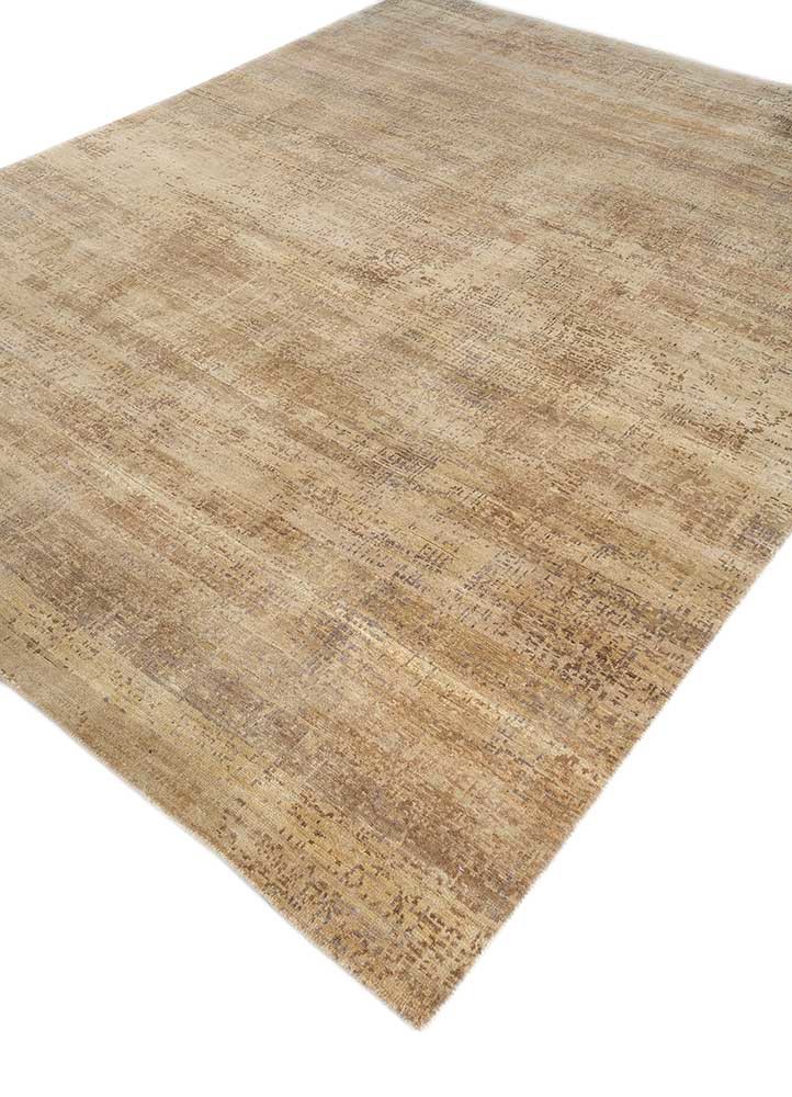 uvenuti beige and brown wool hand knotted Rug - FoldShot