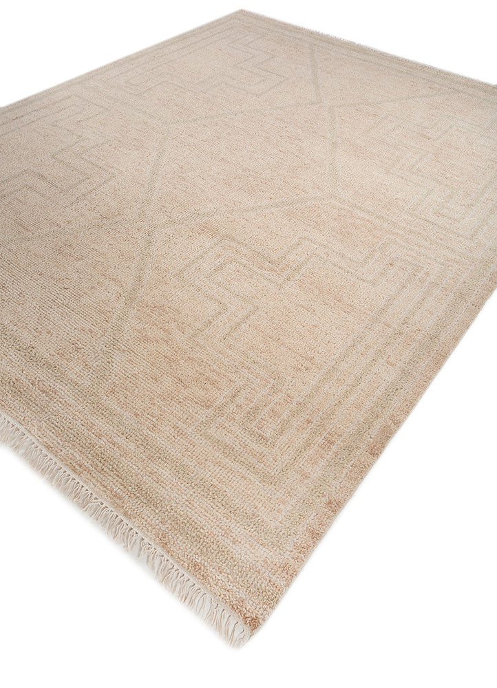 thyme pink and purple wool hand knotted Rug - FoldShot