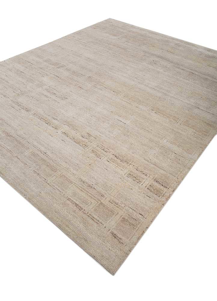 thyme ivory wool hand knotted Rug - FoldShot