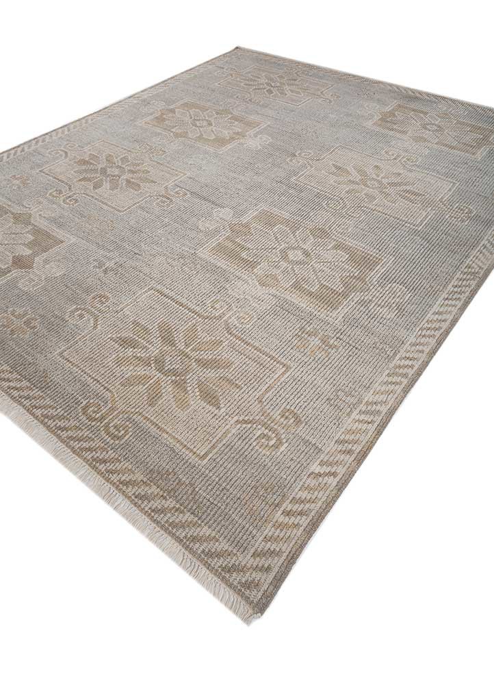 nuray blue wool hand knotted Rug - FoldShot