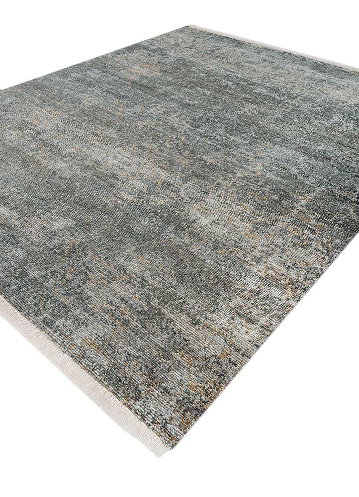 entropy blue wool hand knotted Rug - FoldShot entropy blue wool hand knotted Rug - FoldShot