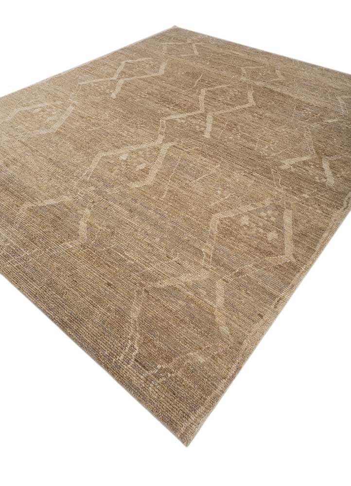 manifest beige and brown wool hand knotted Rug - FoldShot manifest beige and brown wool hand knotted Rug - FoldShot