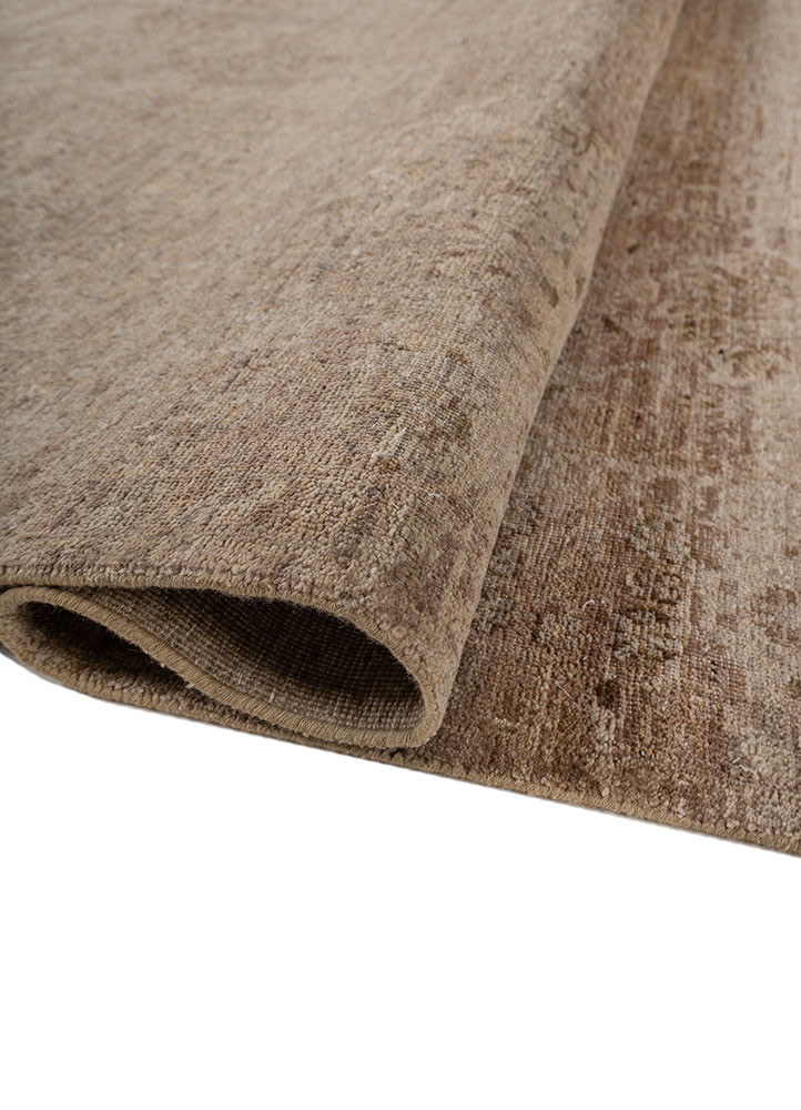 aurora beige and brown wool hand knotted Rug - FoldShot aurora beige and brown wool hand knotted Rug - FoldShot