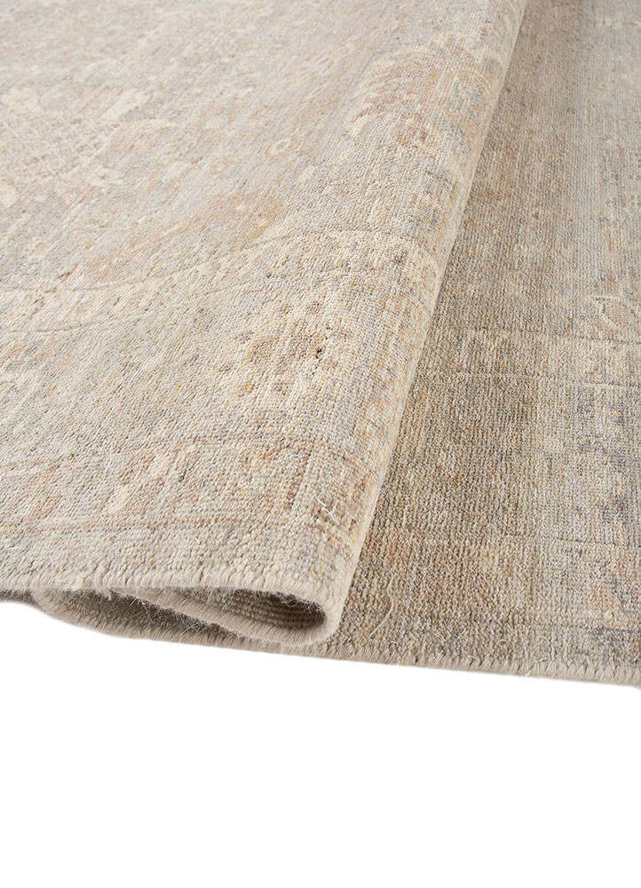 aurora ivory wool hand knotted Rug - FoldShot aurora ivory wool hand knotted Rug - FoldShot