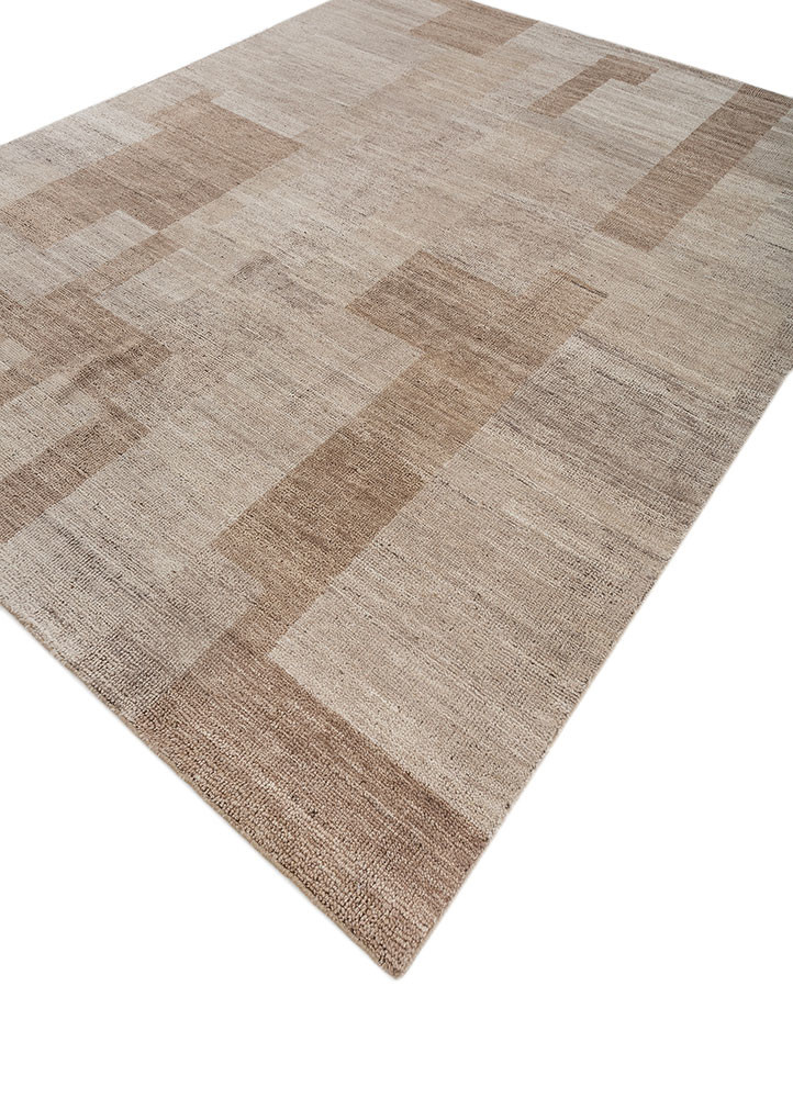 blythe beige and brown wool hand knotted Rug - FoldShot blythe beige and brown wool hand knotted Rug - FoldShot
