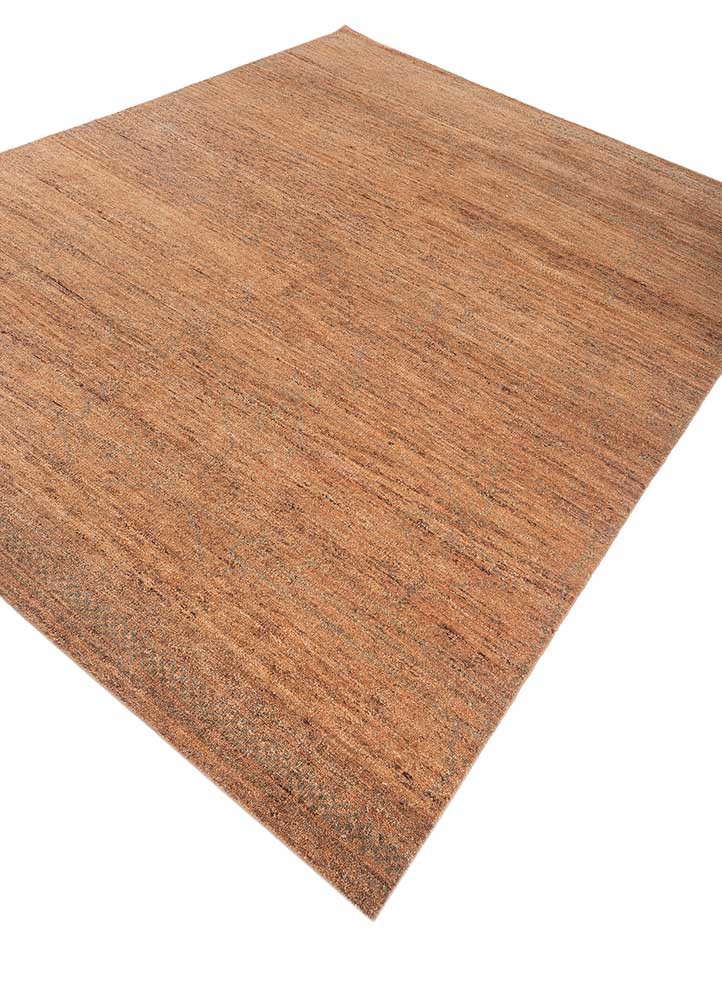 hula red and orange wool hand knotted Rug - FoldShot