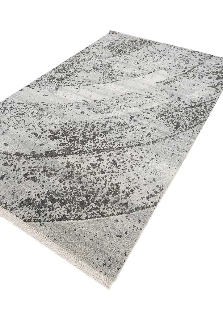 aprezo grey and black wool hand knotted Rug - FoldShot aprezo grey and black wool hand knotted Rug - FoldShot