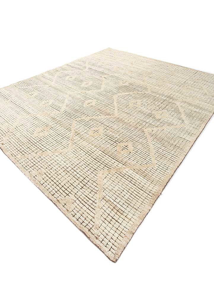 thyme gold wool hand knotted Rug - FoldShot