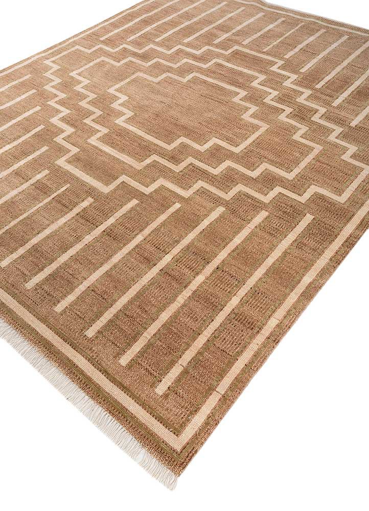 thyme red and orange wool hand knotted Rug - FoldShot